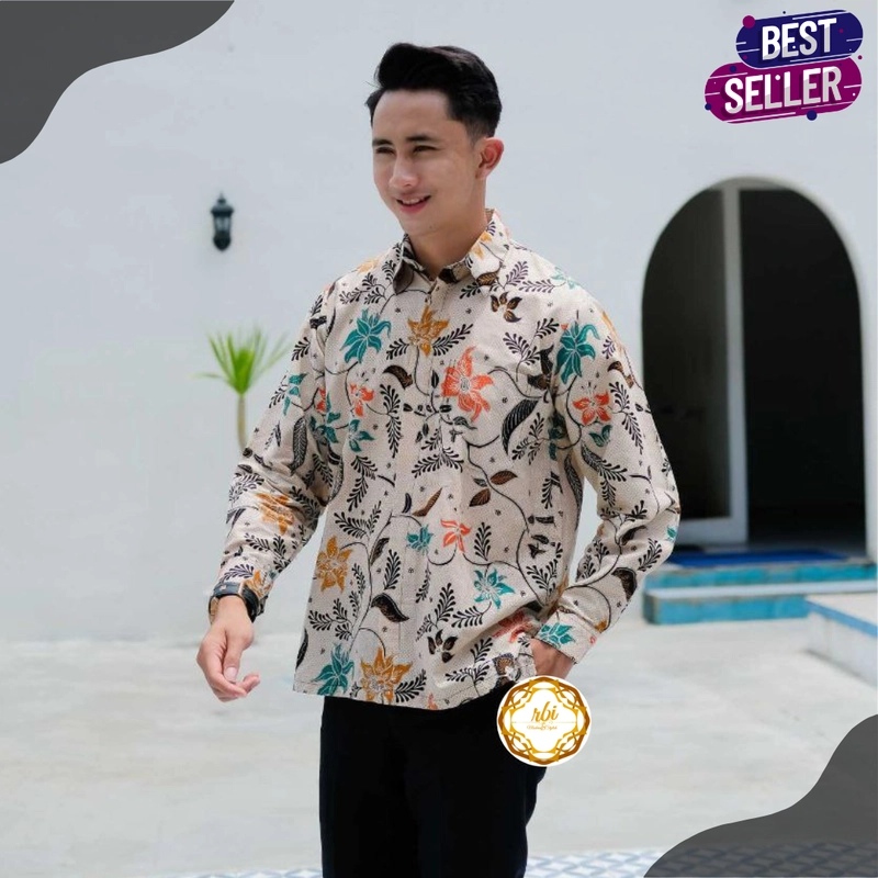 Product image Rambe Batik Indonesia - Batik Couple Atasan Lora - Bisa Beli Pisah Kemeja Saja Size XL LB1