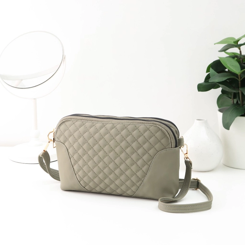 Product image CBL - ARIACCLY SLINGBAG - Tas Selempang Wanita Clutch AriaCCLY Bisa Selempang & Dompet Model Bordir Depan Small Hijau Sage
