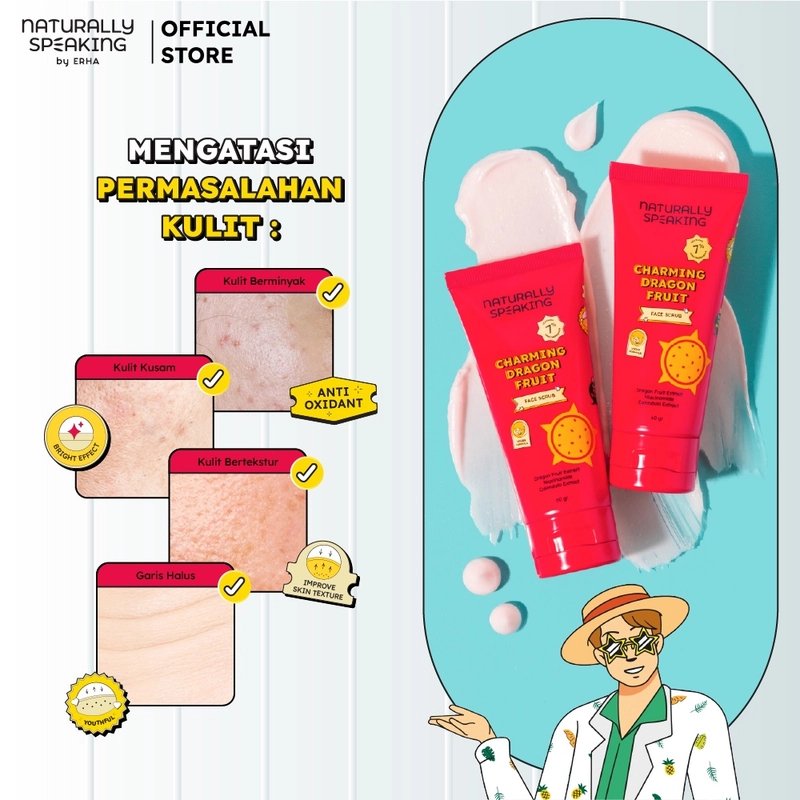 Product image Naturally Speaking By Erha - Charming Dragon Fruit Face Scrub 60gr Face Scrub