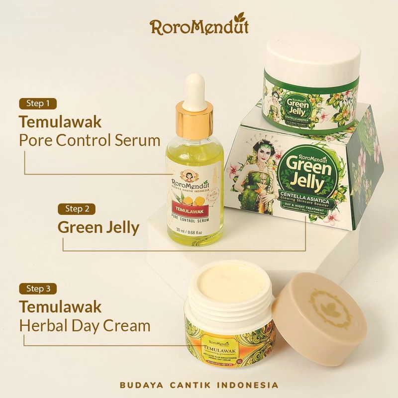 Product image Roro Mendut Skincare - Bundling Paket Perawatan Kulit Bebas Bruntus dan Minyak Berlebih Bundling 3 Item