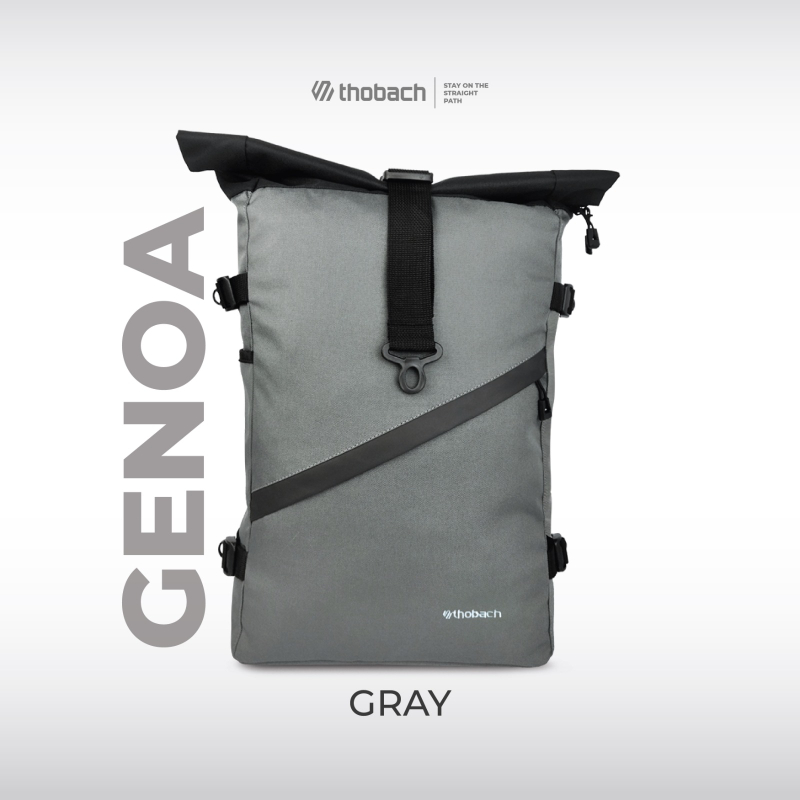 Thobach official - THOBACH Tas Ransel Tas Sekolah Backpack Anti Air Waterproof GENOA 471 gr Grey