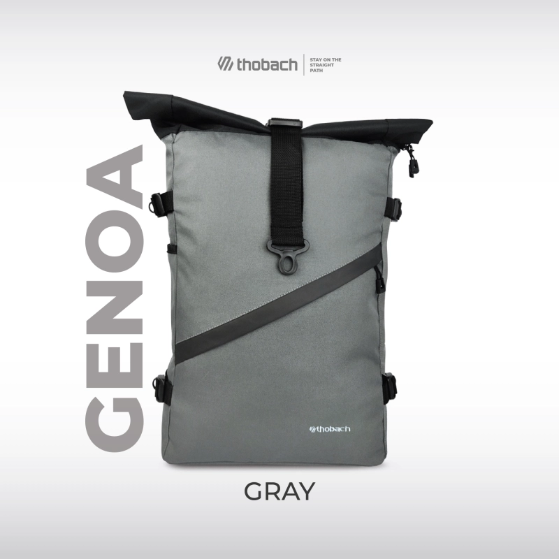 Product image Thobach official - THOBACH Tas Ransel Tas Sekolah Backpack Anti Air Waterproof GENOA 471 gr Grey