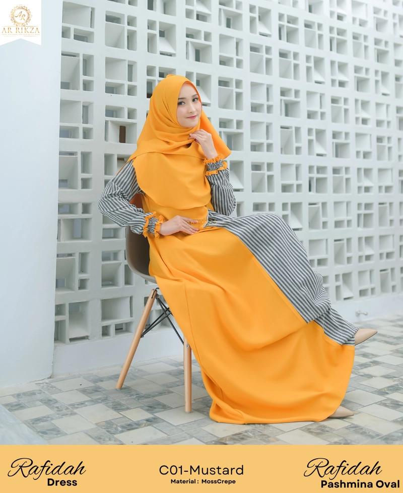 Product image Arrikza - RAFIDAH DRESS BY ARRIKZA XS C01-MUSTARD