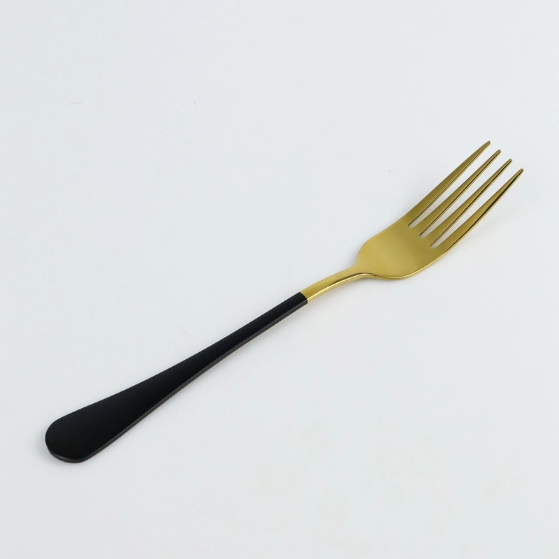 Product image RUMAH RAYA - (PO) Set Perlengkapan Makan Western Cutlery Sendok Garpu Sendok Teh 3 Pcs - F1 1 Set 3 Pcs Black Gold