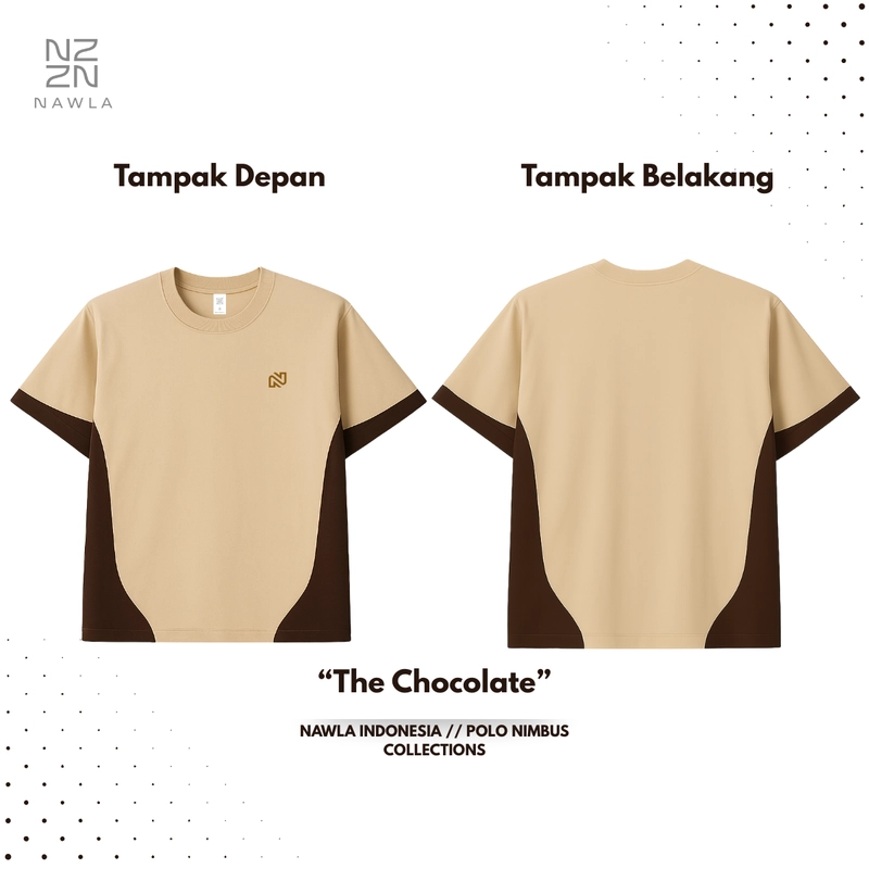 Product image NAWLA - Kaos Twotone Tee Lengan Pendek S Chocolate & Coffee