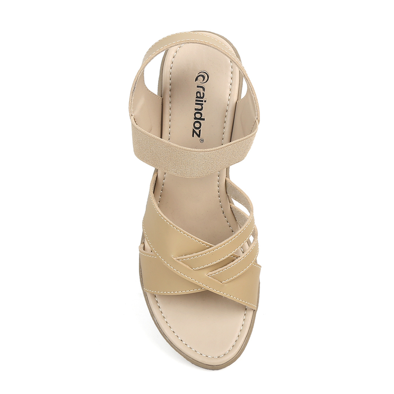 Product image Catenzo Official - Raindoz - Sandal Wedges Casual Wanita Cream RNN 088 36 Cream