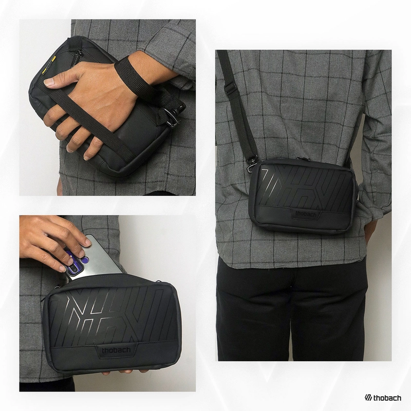 Product image Thobach official - THOBACH - SLING BAG WATERPROOF TAS SELEMPANG AVATAR HAND BAG PRIA MULTIFUNGSI all size black