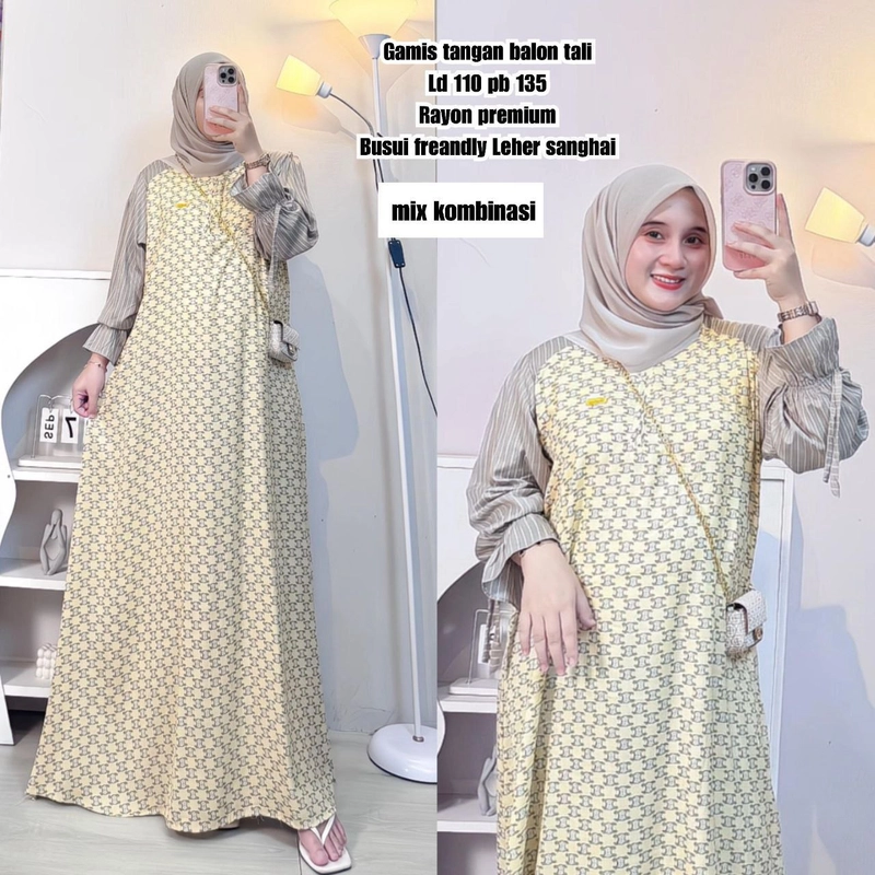 Product image Khisna collection - Drees Kamila rayonn kombinasi Allsize Kamila4