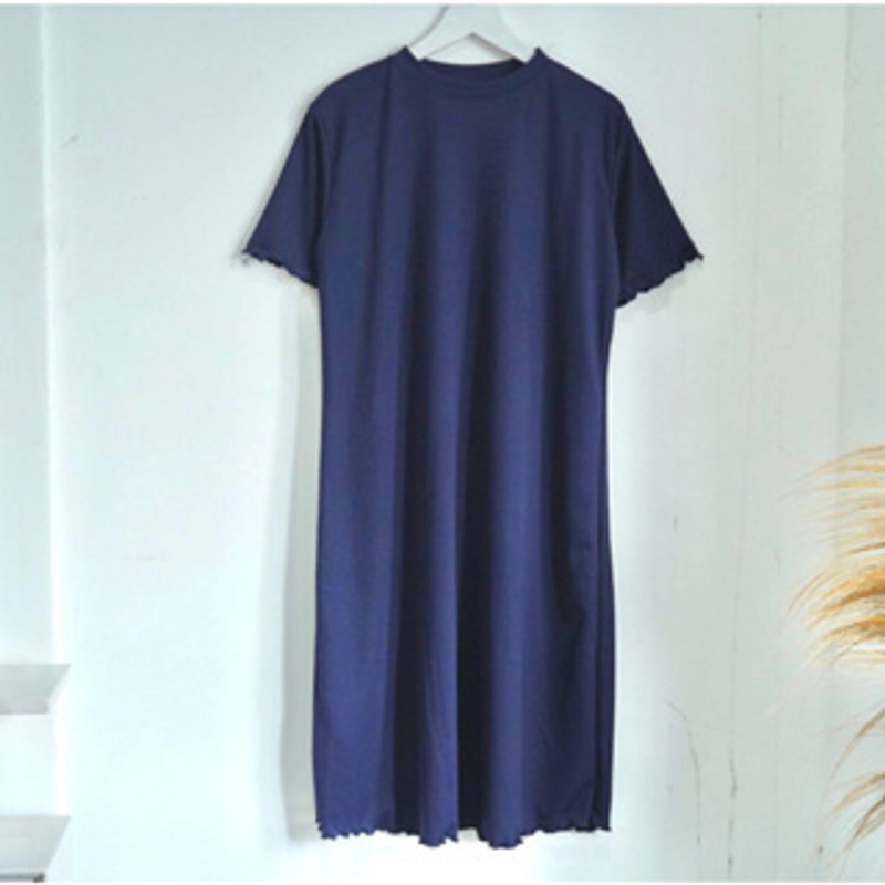 Product image MEQA DAILY - MEGA DAILY - Martha Dress Premium Rib Knit Tebal All Size Navy
