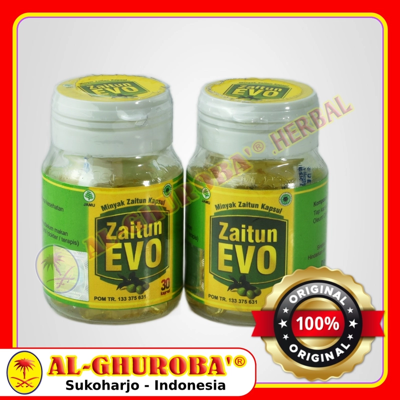 Product image Al-Ghuroba Herbal - Kapsul Minyak Zaitun Extra Virgin EVO Al Ghuroba isi 30-60-150-200 BPOM HALAL 30 Kapsul Minyak