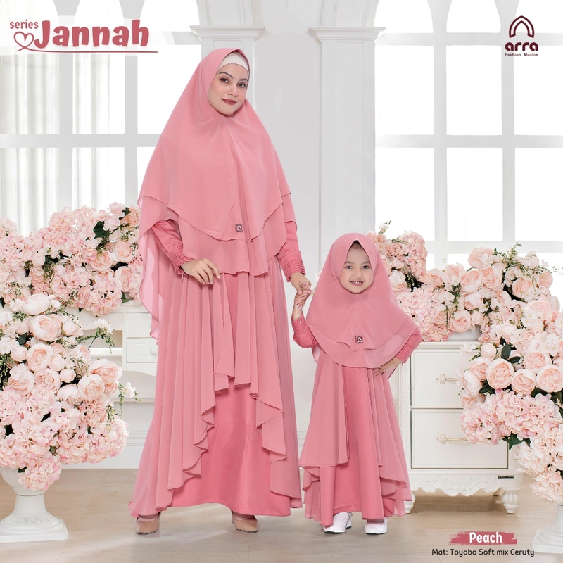 Arra - Sarimbit Jannah 02 Peach S Khimar Anak