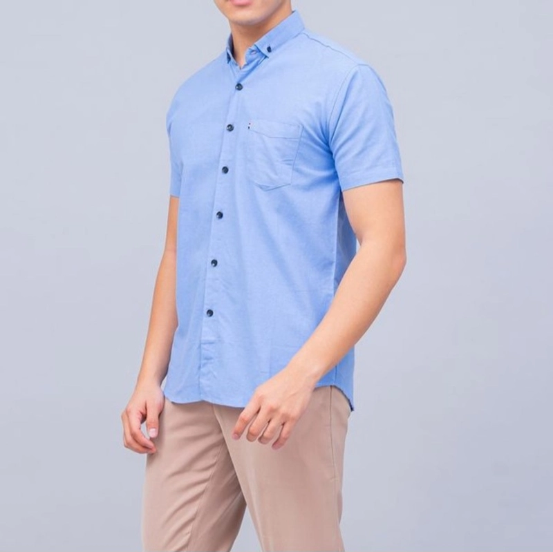 Product image MR DEE - Kemeja pendek pria katun blue M Biru