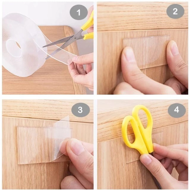 Product image KAMJE Double Tape Isolasi Solasi Selotip Solatip Bening 2 Sisi 1M 3M 5M Super Kuat KMJ005 KMJ005 1 METER