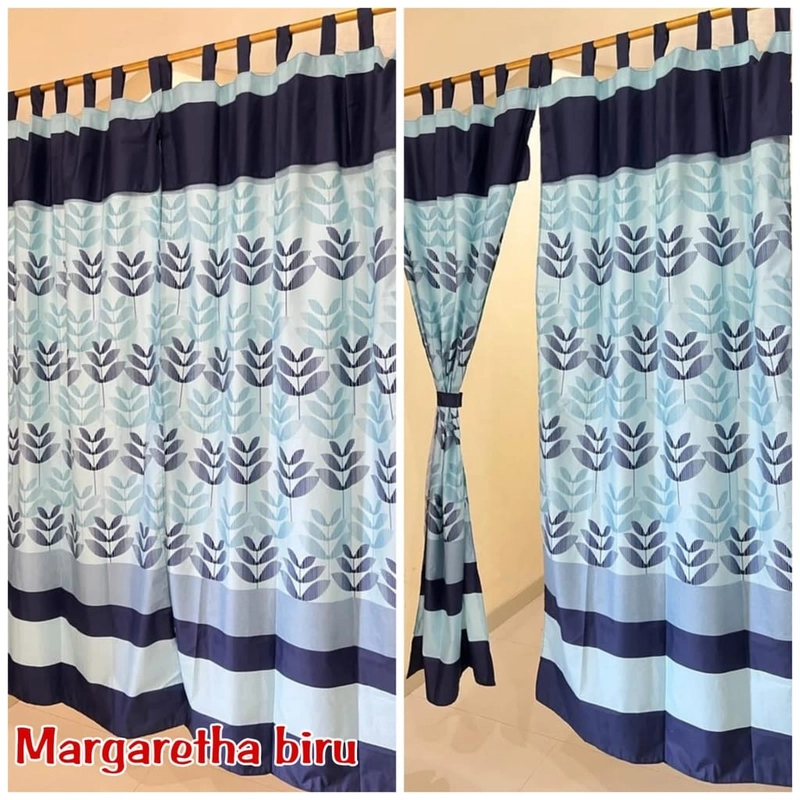 Product image Galeripuko - All Motif Gorden Pintu Tali Rumbai FREE TALI tali rumbai margaretha biru [PO 3 hari Kerja]