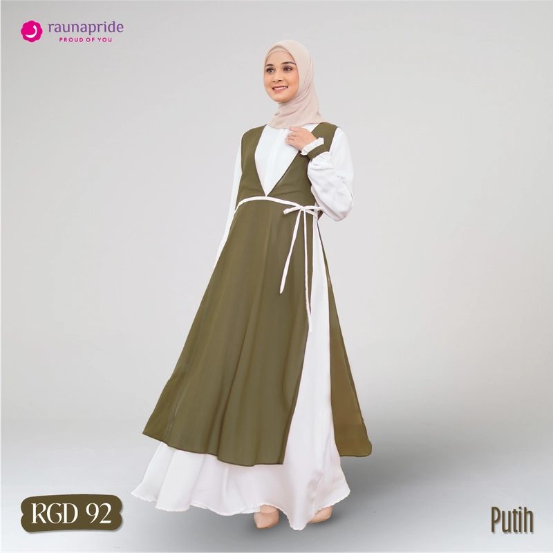 Product image RAUNAPRIDE OFFICIAL - RAUNAPRIDE OFFICIAL - GAMIS DEWASA RGD-92 S PUTIH