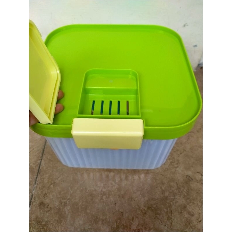 Product image Toko Mawar - Tempat Beras 11 Liter 4.500 Gr Hijau Putih