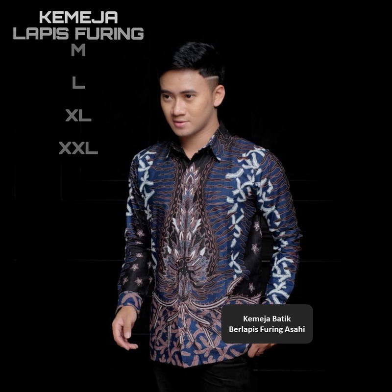 Product image Rambe Batik Indonesia - Batik Rahman Kemeja Lengan Panjang Berlapis Furing Asahi Bahan Katun Ori SIZE XXL RAHMAN C