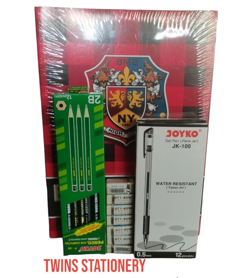 Product image TWINS STATIONERY - Paket Bundling 2 Buku Big pulpen pensil penghapus Paket Bundling 2 Buku Big 36L 3/3/3/3
