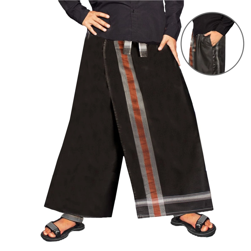 Product image Sarung Celana Anak Dan Dewasa Hitam Garis Dua 3-4thn HITAM GARIS DUA