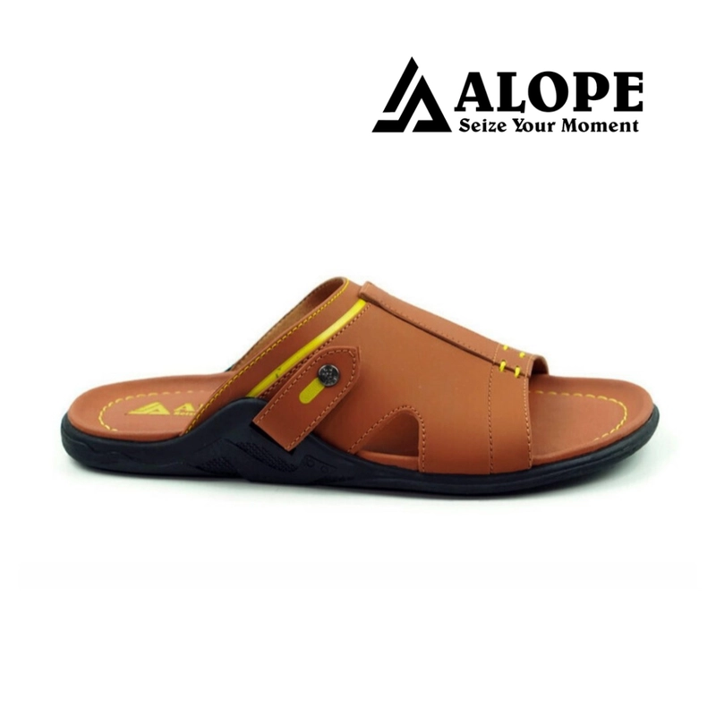 Product image ALOPE OFFICIAL - SANDAL ALOPE H 15 BAHAN KULIT SINTETIS ANTI SLIP ALL WARNA READY 39 TAN