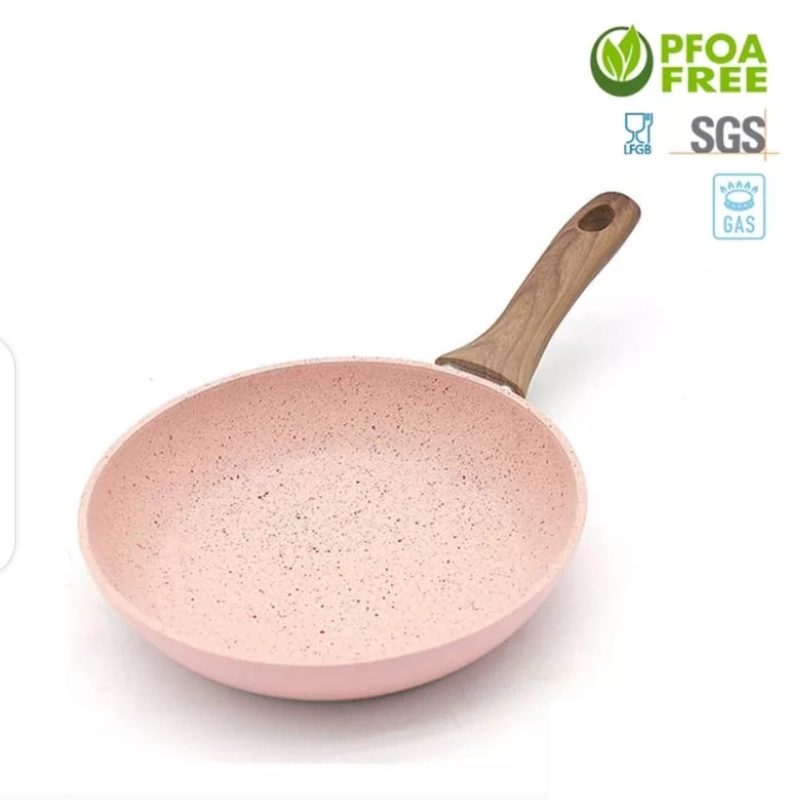 Product image Fafa Store 20 - Wajan Penggorengan Frypan Anti Lengket Marble Granit Pink Fraypan 16 cm