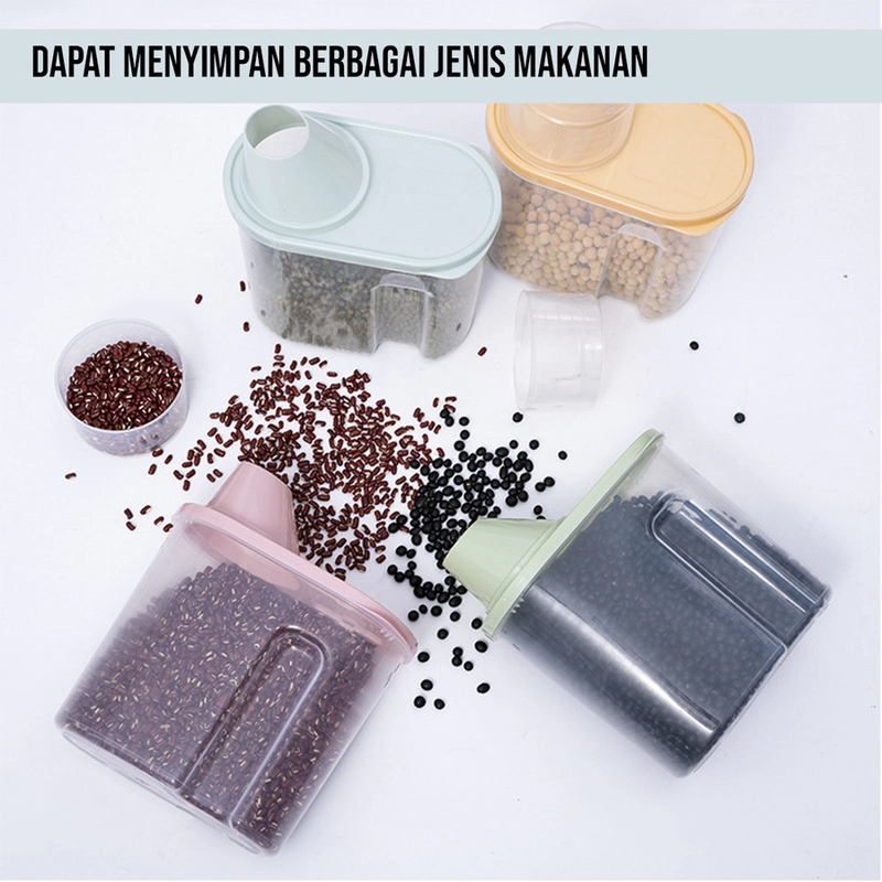 Product image [PO] Orderpedia Kichen - Storage Jar Penyimpanan Makanan Bubuk Dengan Tutup Small Random