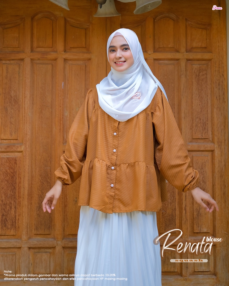 Product image Dzeera - RENATA BLOUSE / atasan remaja kekinian jacquard cotton premium S SQUASH