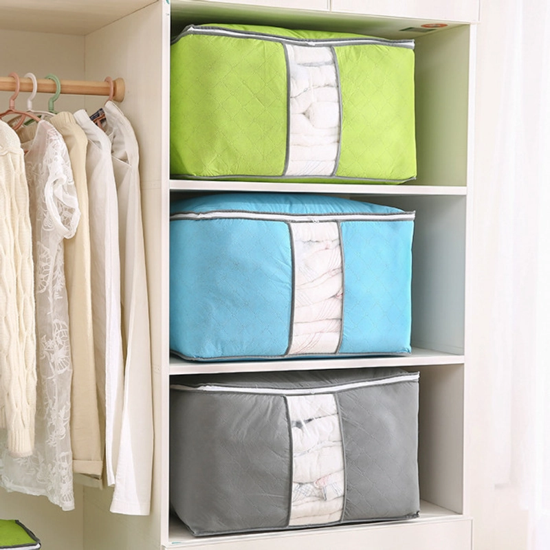 Product image KAMJE Storage Box Organizer Kotak Tempat Penyimpanan Serbaguna Sprei Selimut Bed Cover Baju KMJ109 KMJ109 LEBAR ORANGE