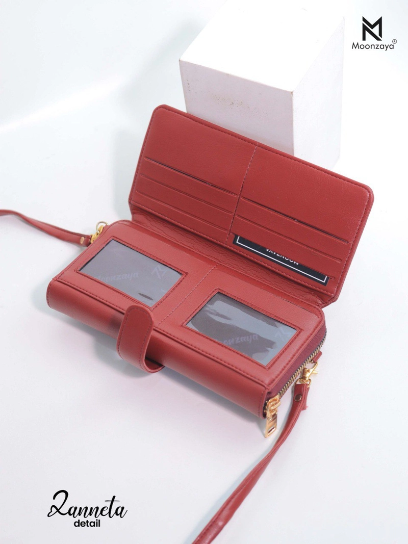 Product image Moonzaya - DOMPET ZANNETA BY MOONZAYA DOMPET TALI PANJANG DOMPET WANITA DOMPET ZANNETA MAROON