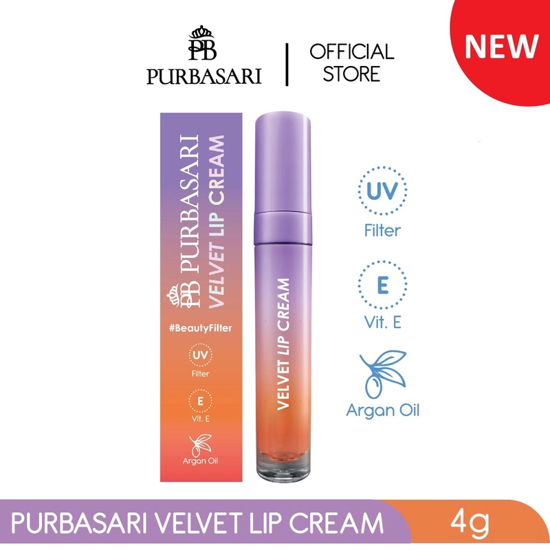 Product image Purbasari - Purbasari Velvet Lip Cream / Lip Cream Transferproof 4 gr 01 Peachy