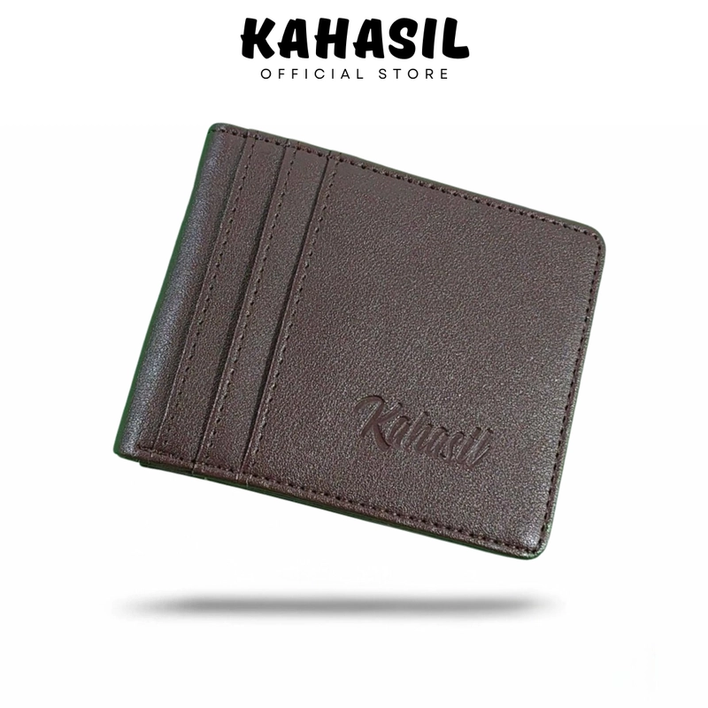 Product image KAHASIL - Dompet Lipat Pria Pendek Bahan Kulit PU Leather KHDP05 all variant COFFEE