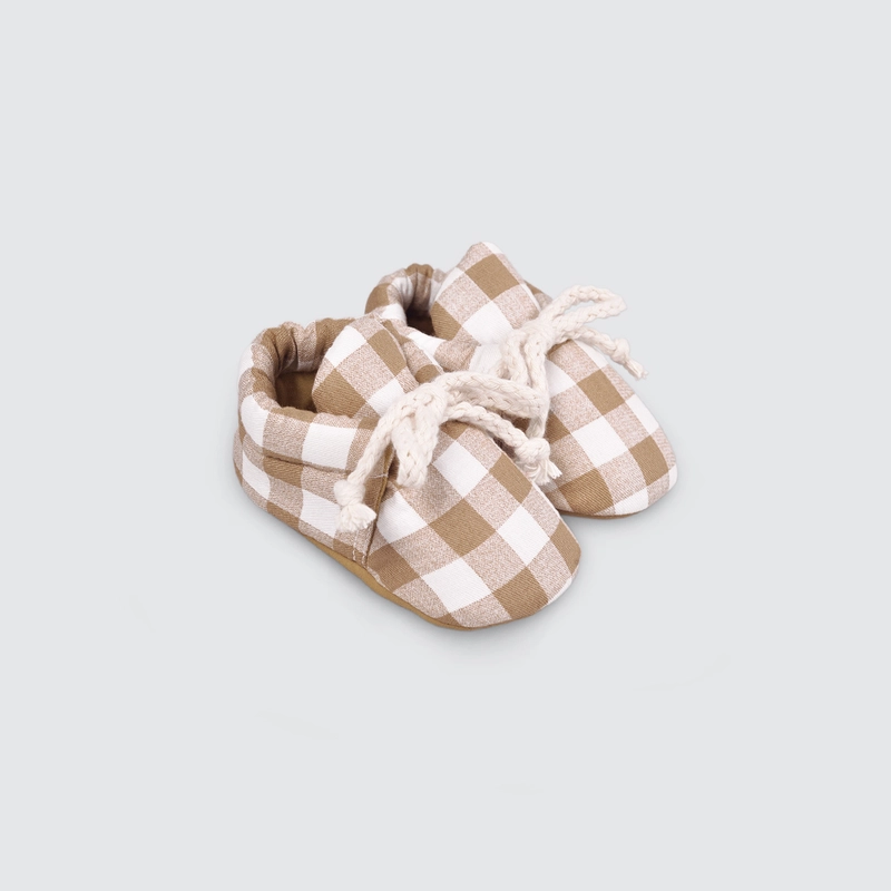 Product image Kiddiposh - Sepatu Bayi Gingham Series Mini Shoes by Petita Petito M Brown