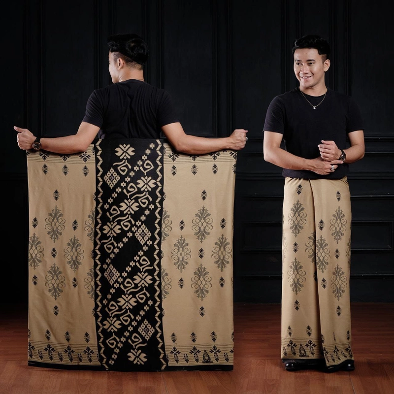 Product image Batik Alfin - Sarung Batik pria dewasa motif kejora nyaman di pakai bagus banget Sarung dewasa Sarung kejora crem