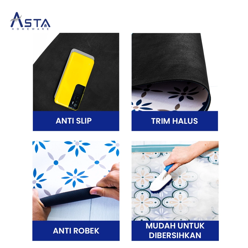 Product image Asta Homeware Official - Asta Keset Kaki Diatomite Anti Slip Serap Air Motif Tebal 40 x 60 cm 50 x 80 cm 40x60 cm Kotak Motf 3