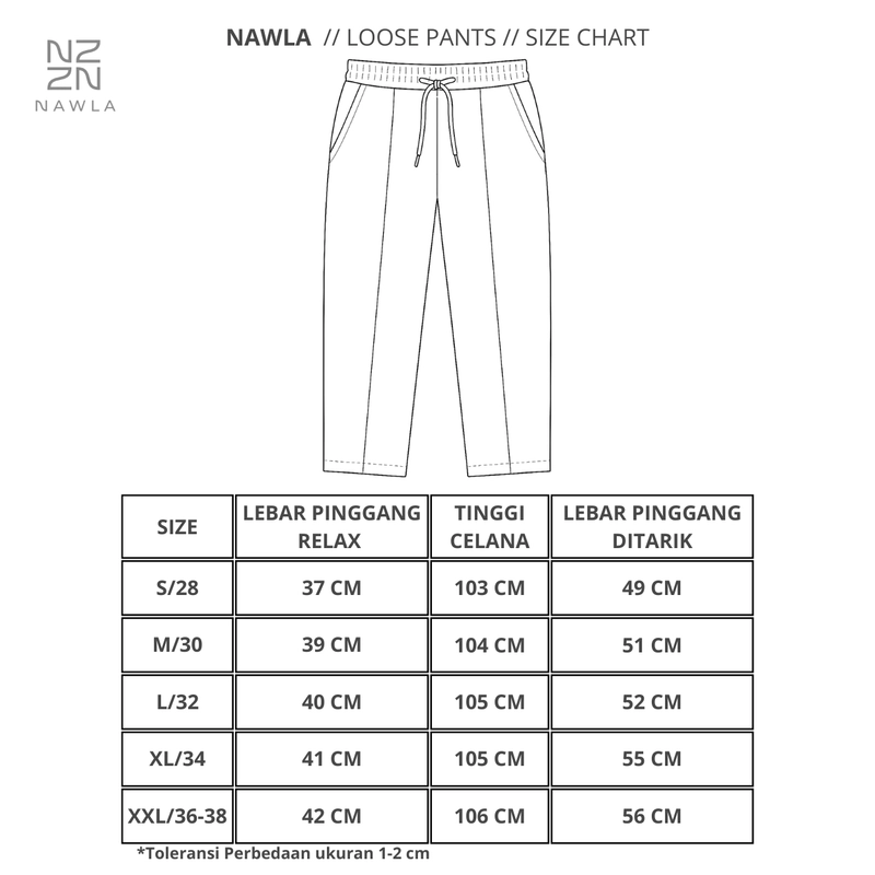 Product image NAWLA - Baggy Loose Pants Pleated Fit S Cream