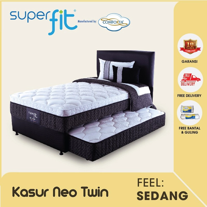 Product image Comforta - SUPERFIT By Comforta Springbed Neo Twin Fullset 90x200 PUTIH