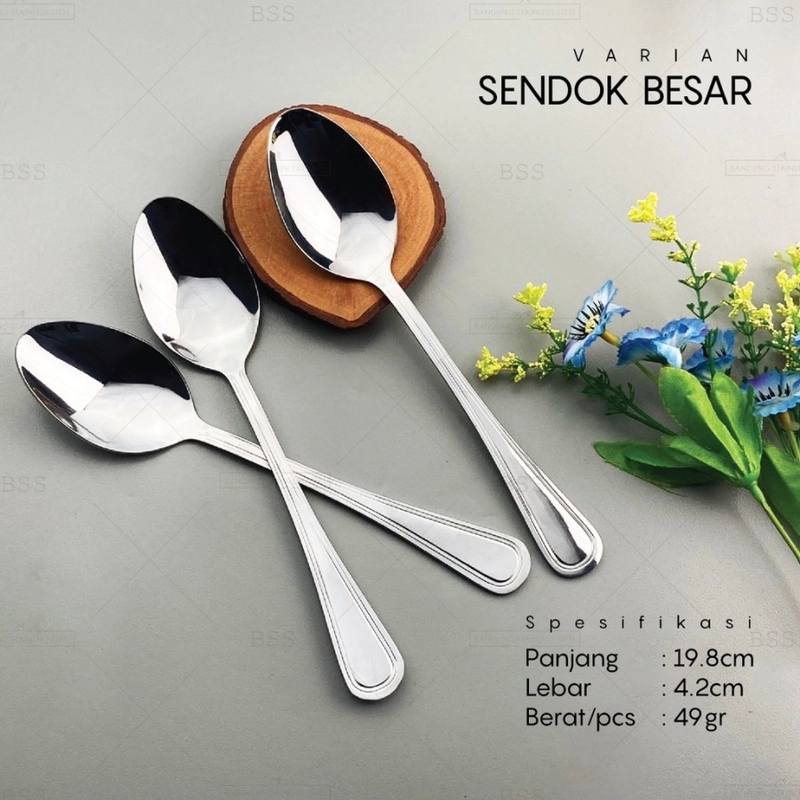 Product image [PO] Orderpedia Kichen - Set 3pcs Sendok Garpu Hotel Tebal Premium Sendok Standar Silver