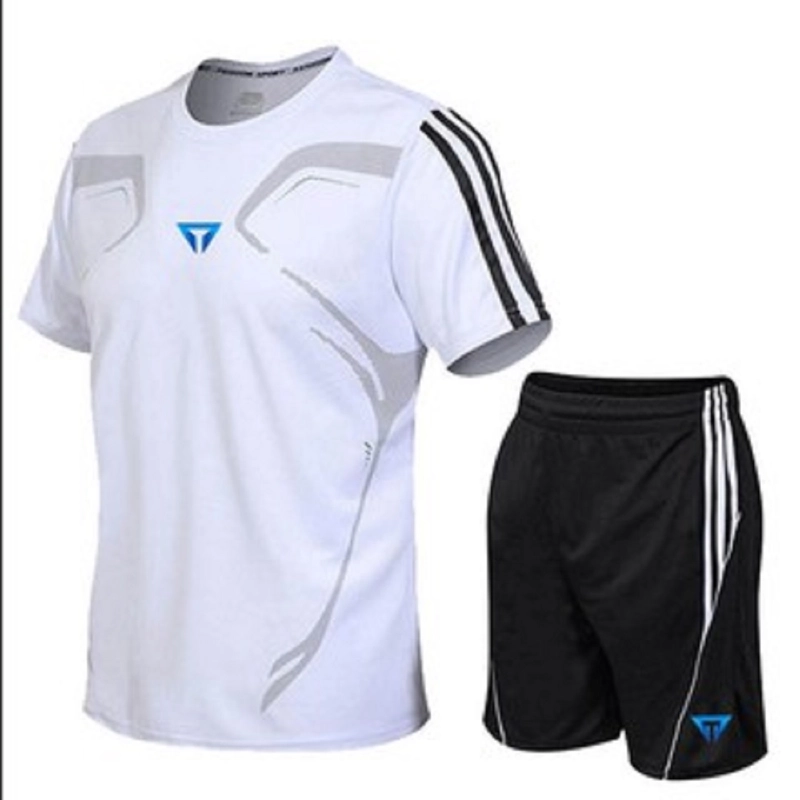Product image Girik - Baju Olahraga 1 Set Sports T Shirt & Shorts XXL White & Black