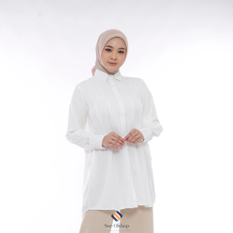 Product image Sseolshop - AYURA kemeja wanita rayon twill adem oversize terbaru lengan panjang kasual L Bw