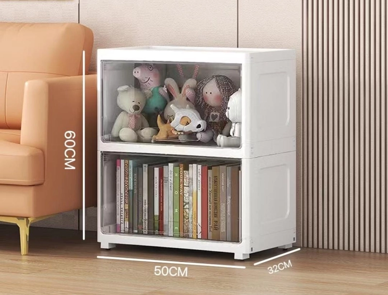 Product image Rizki Electronics - Yuumi Lemari Plastik Transparan Jumbo 2 SUSUN PUTIH