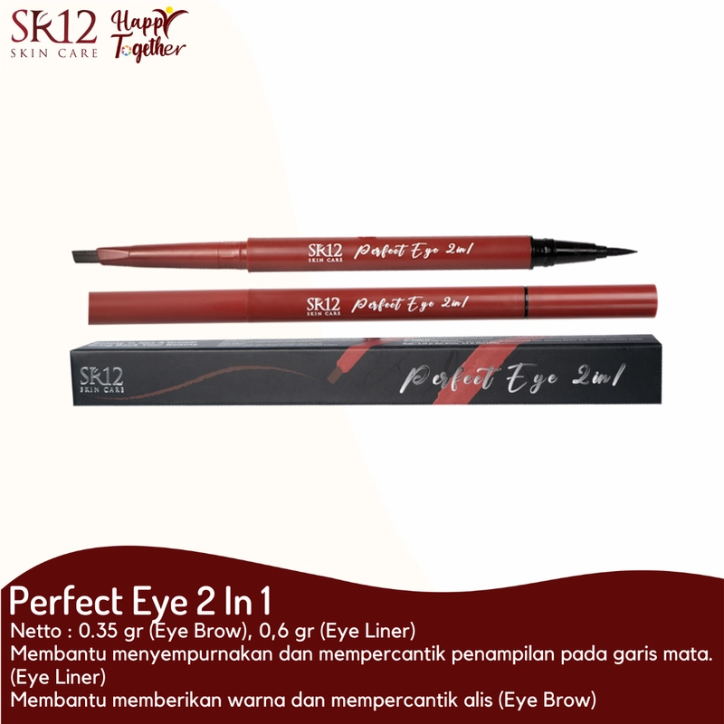 Product image SR12 Perfect Eye 2 in 1 Eyebrow Dan Eyeliner Tahan Lama Mudah Diaplikasikan 0.35g &0.6g Perfect Eye 2 In 1