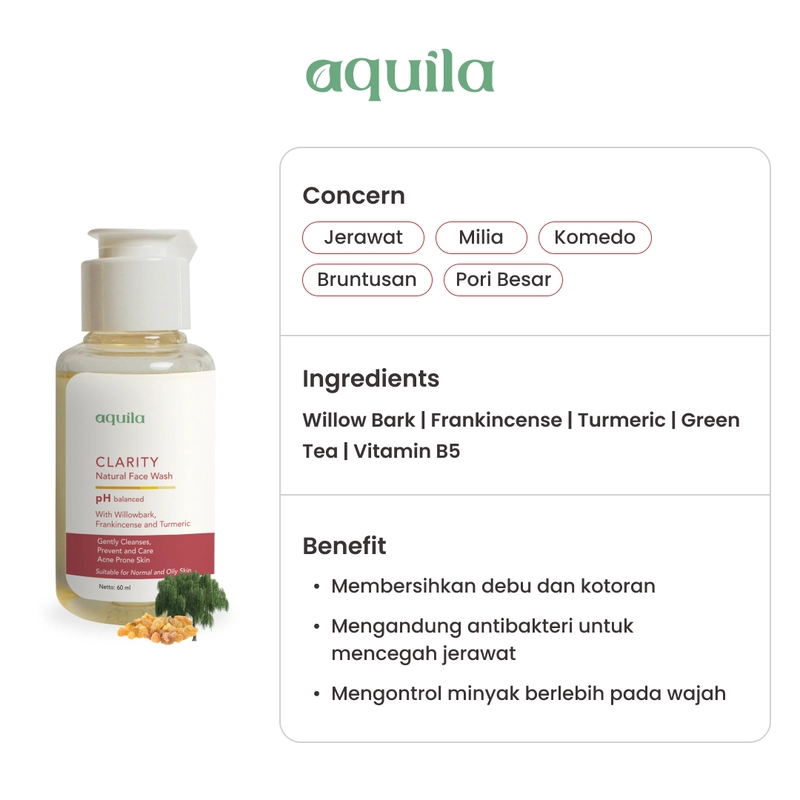 Product image Aquila Clarity Natural Face Wash 60ml Oily
