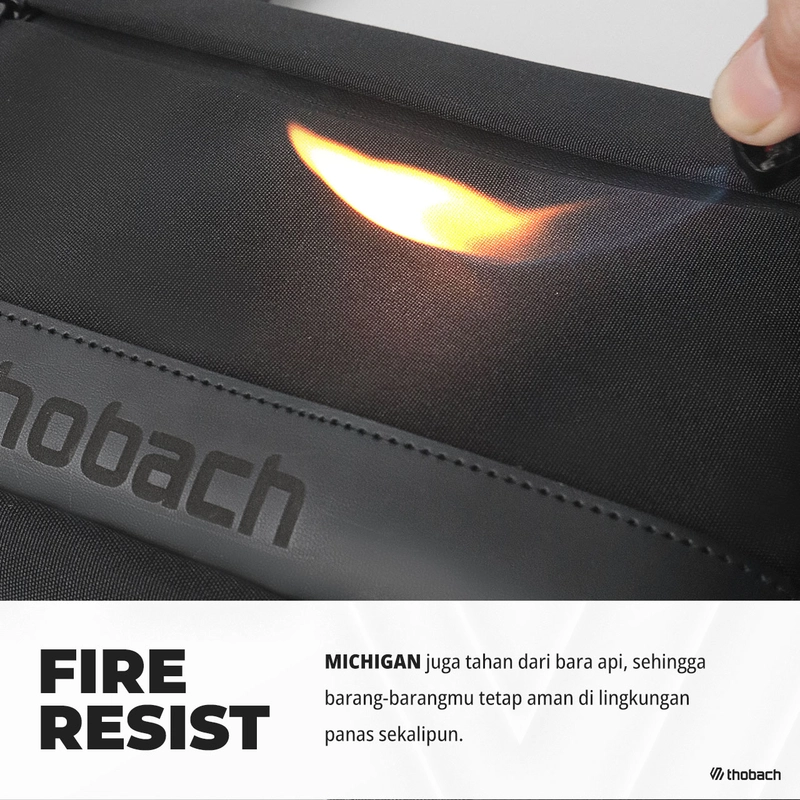 Product image Thobach official - THOBACH-SLING BAG WATERPROOF&FIRE RESIST MICHIGAN HAND BAG MULTIFUNGSI PRIA WANITA ANTI BARA API all size black