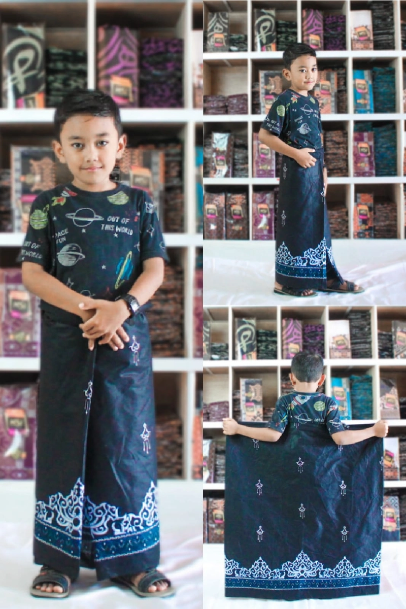 Product image Kois Batik - Sarung anak paud usia 3 sampai 7 tahun motif tumpal geni 300 Gram motif tumpal geni 1