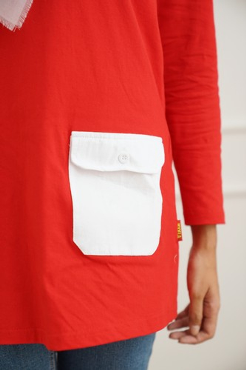 Product image Hoofla - Kaos Dewasa Panjang Lukita Sarimbit Series M Merah