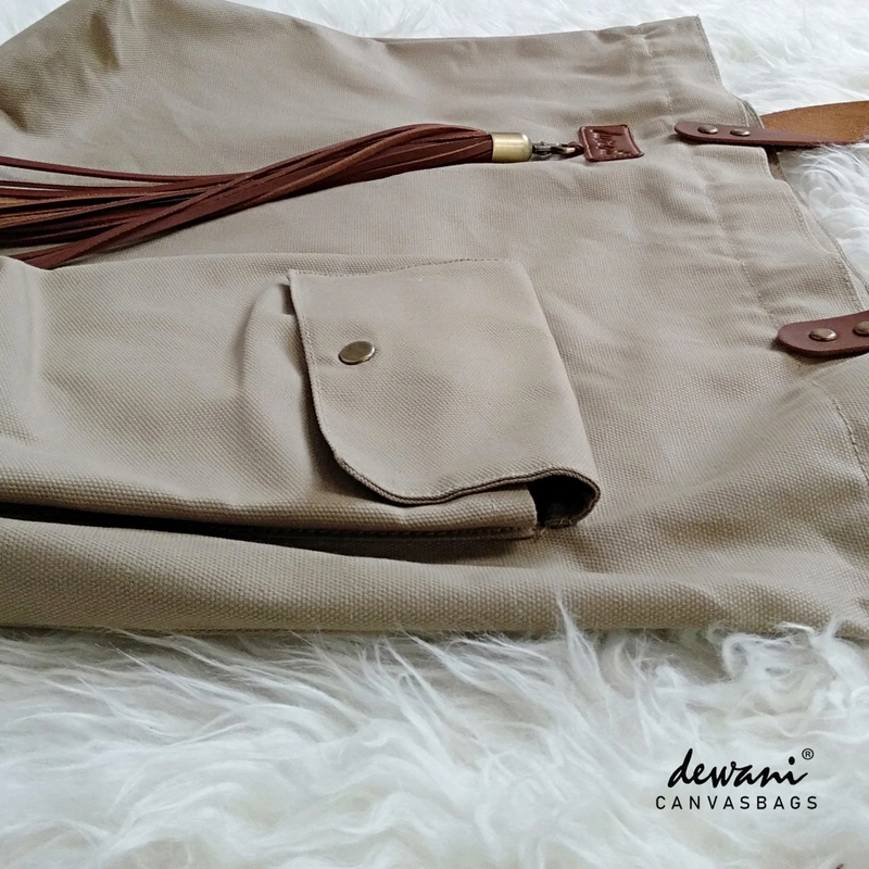 Product image Dewani Totebag Canvas CWL-Latte Coklat 49 x 35 x 10cm