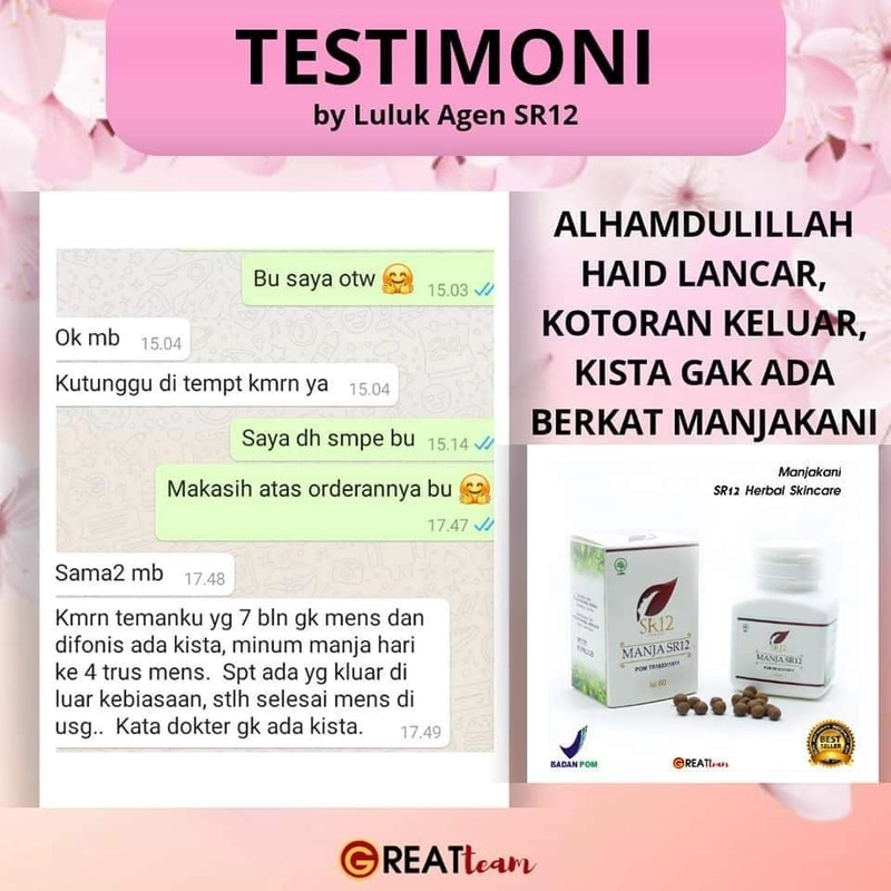 Product image SR12 Manjakani Merapatkan Kewanitaan Mengatasi Keputihan Gatal Dan Bau Tidak Sedap 60 Kapsul