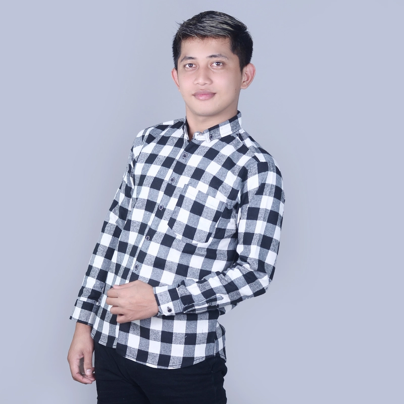 Product image MALLVOSE - [Buy 1 Get 1] MALLVOSE - KEMEJA PRIA FLANEL LENGAN PANJANG PREMIUM M KF01