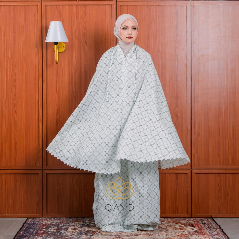 Product image qaydstoreid - Beli 1 Gratis 1 Mukena Anisa laser Cut premium anisa white