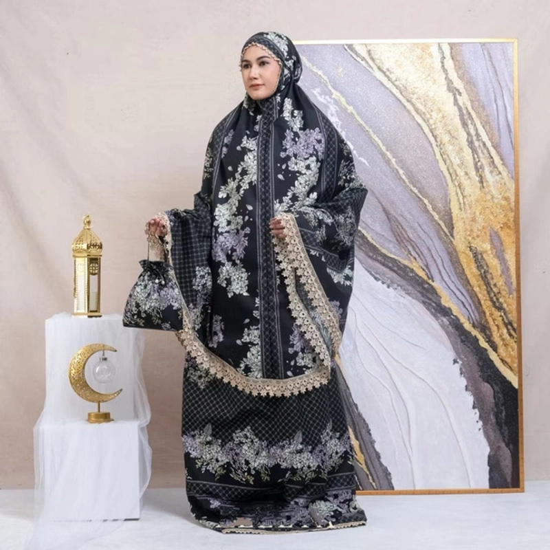 Product image qaydstoreid - Hampers Mukena Airin 2in1 Hitam